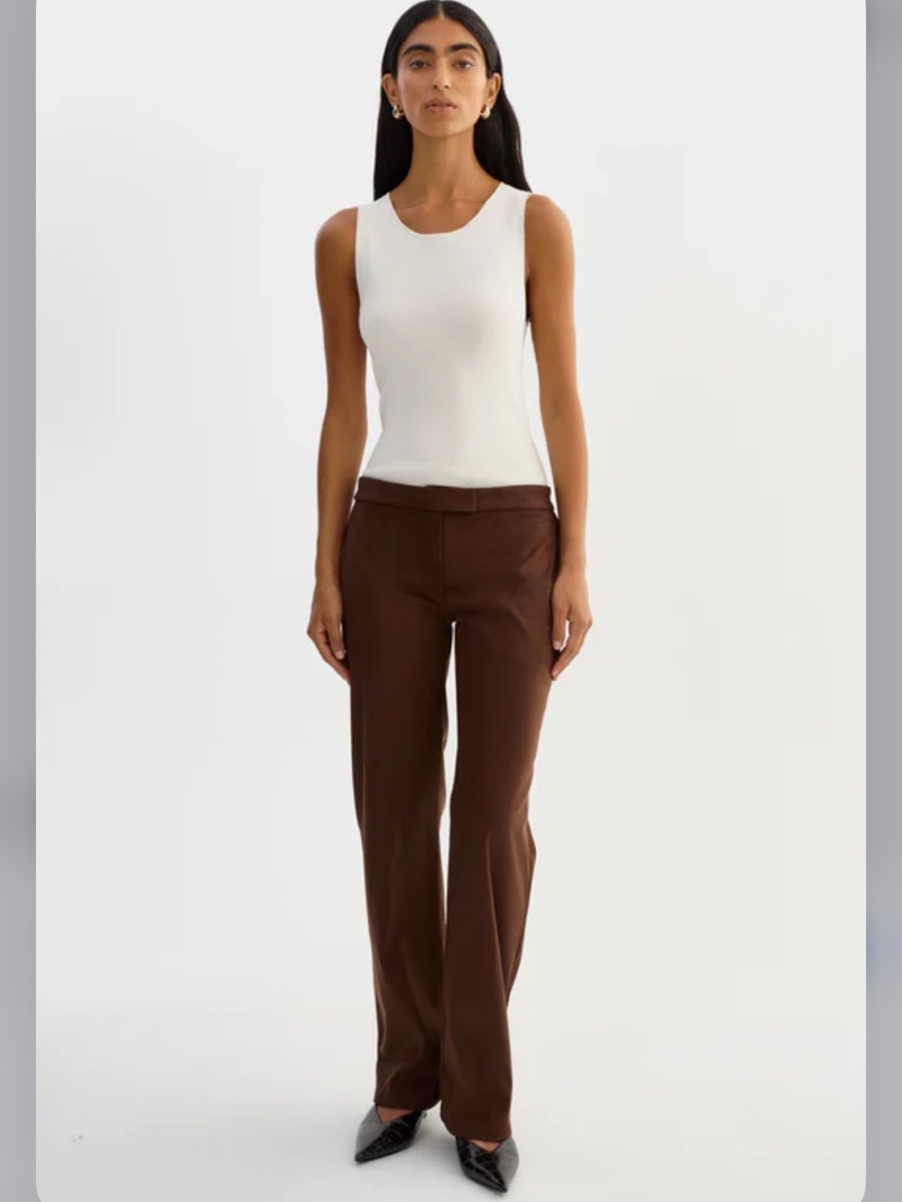 NWT LaMarque Malachi Faux Suede Pants Brown Size XS